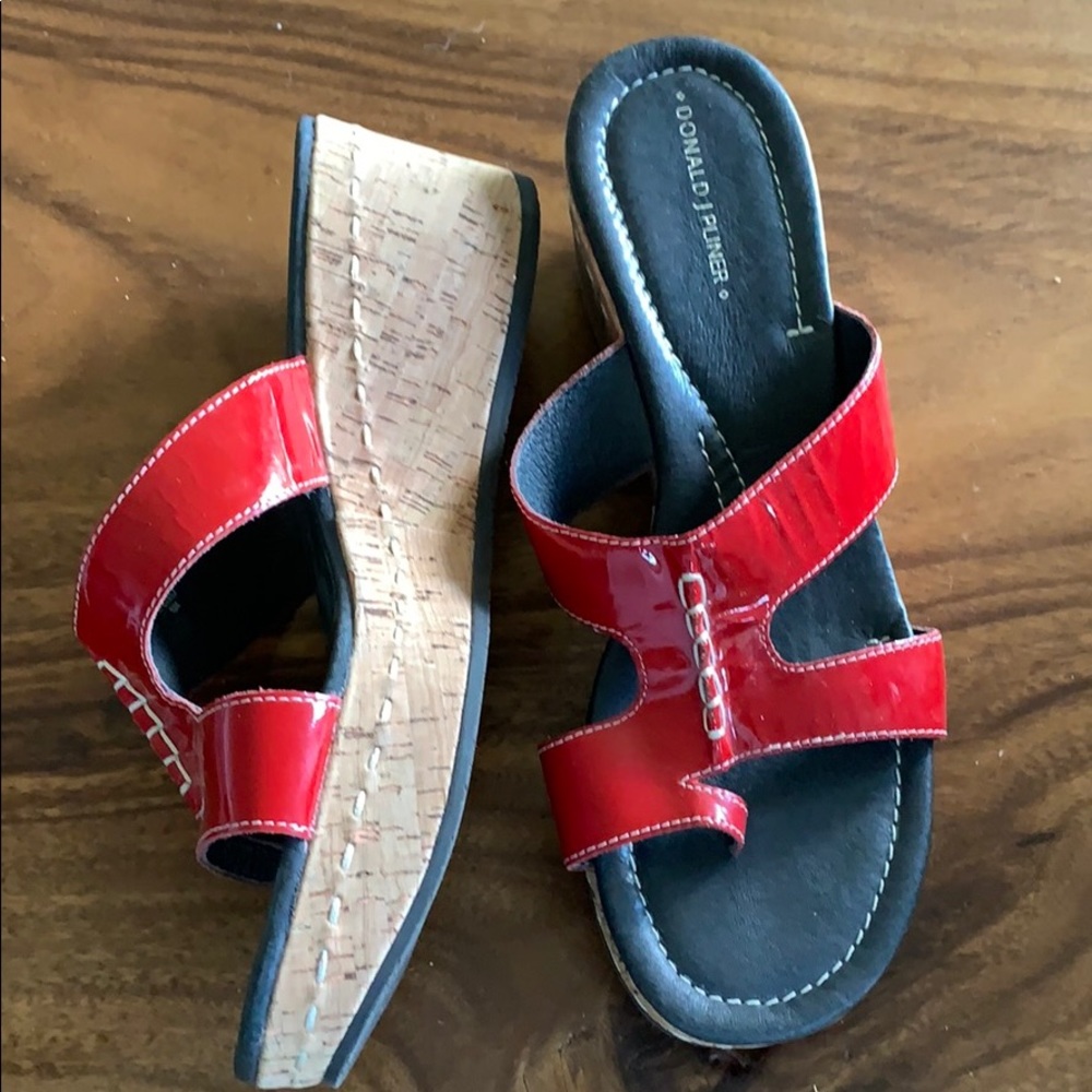 Donald J. Pliner Cork / Patent Shelee Platfotm